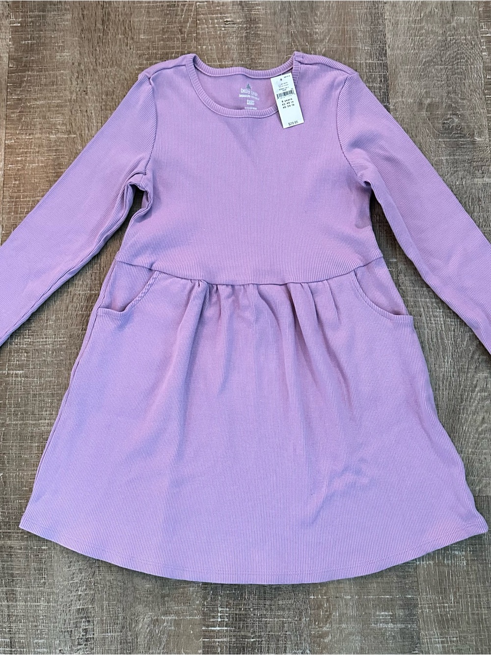GAP Lavender Long-Sleeve Casual Knit Dress